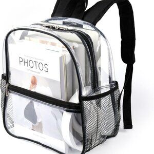 12x6x12 Clear Backpack Stadium Approved Mini Small Clear Bag for Stadium Events
